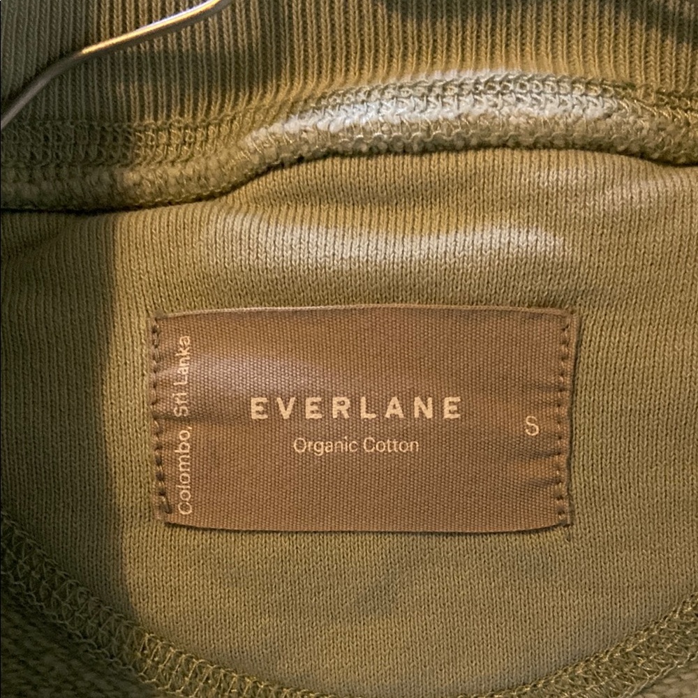 Everlane Cropped Crewneck Sweatshirt in Sage Green - Picture 3 of 8
